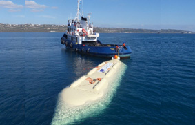 contenedor flexible flotante 